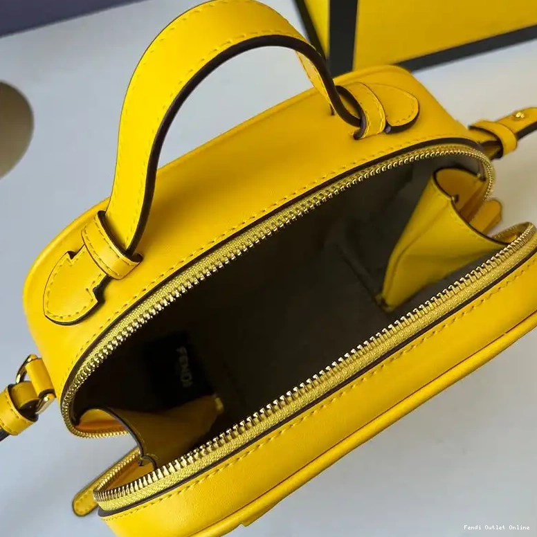 Affordable Yellow Case Calf O'Lock Fendi Camera Leather In Mini 0522